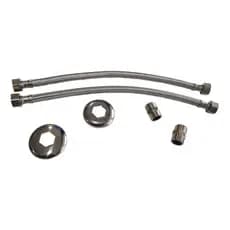 2 Engates Flexível Kit Rabicho Mangueira 40cm Quente Fria