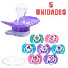 Chupetas Silicone Bico Redondo Murano – Livres de BPA, Silicone atóxico | +6 meses – 5 Unidades