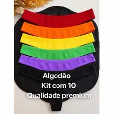 Kit 10 Calcinha Fio Dental Algodão Canelada Feminina Confortável Dia a Dia Academia