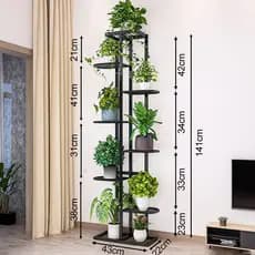 Suporte para plantas de 5/6/8 níveis, prateleira de exposição suporte para plantas interior exterior jardim flores supor