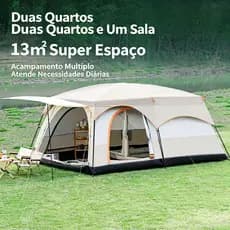 Barraca Camping Acampamento 8-12 Pessoas Impermeavel Familiar Grande