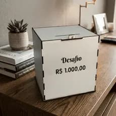 Cofre Desafio 1000 Reais 100 Dias Caixa Economia Poupança Presente