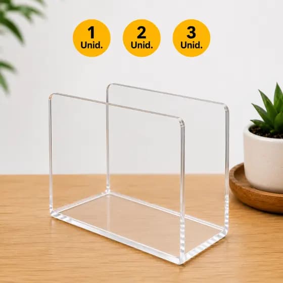 Porta Guardanapos em Acrílico 1/2/3 Cristal Decoração Para Mesa