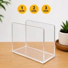 Porta Guardanapos em Acrílico 1/2/3 Cristal Decoração Para Mesa
