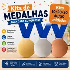 Kit 10/20/30/40/50 Medalha Lembrancinha e Premiação Acrílico Cristal 2mm Redonda 5cm Com Fita Adulto/Infantil