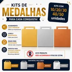 Kit 10/20/30/40/50 Medalhas Sem Fita Acrílico Quadradas 5cm Lembrancinha Premiação Adulto/Infantil Evento Escola