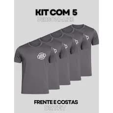 Kit 5 Camiseta Treino Personalizada Dry Fit Empresa Uniforme Logo Equipe Academia Evento Personal Sua Arte 2