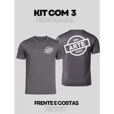 Kit 3 Camiseta Treino Personalizada Dry Fit Empresa Uniforme Logo Equipe Academia Evento Personal Sua Arte