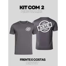 Kit 2 Camiseta Treino Personalizada Dry Fit Empresa Uniforme Logo Equipe Academia Personal Sua Arte