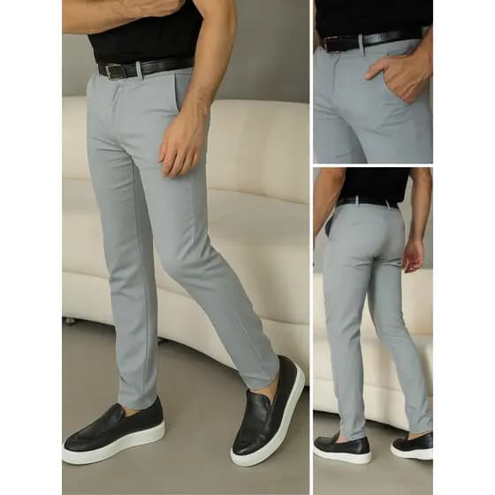 Calça Alfaiataria Masculina Calça Social Slim Premium Casual Estilo Com Elástico Acabamento Premium