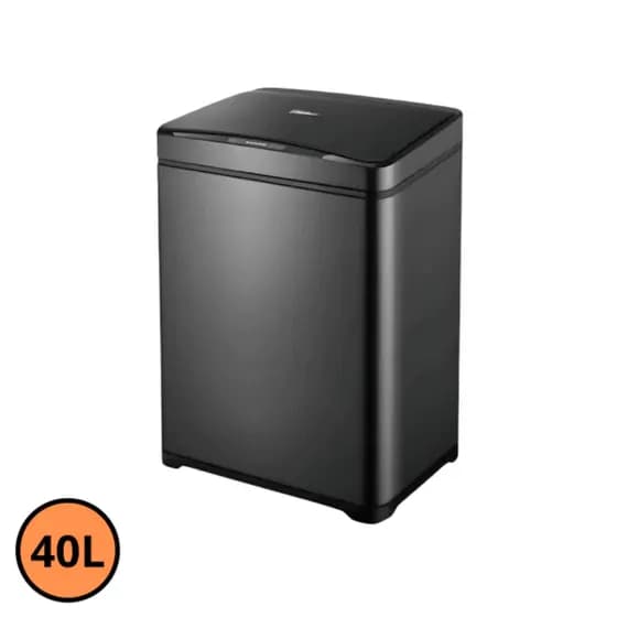 Lixeira com Tampa Automática com Sensor de Proximidade Retangular Clean 40L Inox ou Preta