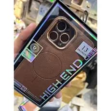 Capa Case Couro Croco Luxo Compatível com IPhone 11 12 13 14 15 16 17 pro max