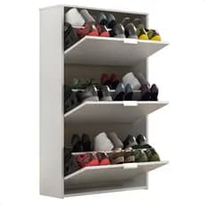 Sapateira 3 Portas até 18 Pares Organizadora Design Moderno e Elegante para Quarto Sala e Hall