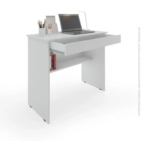 Escrivaninha Compacta com Gaveta e Prateleira Mesa de Computador para Estudo e Home Office