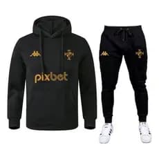 Conjunto Moletom Vasco Dourado Modelo Novo Legal Alta Qualidade entrega imediata unisex confortavel