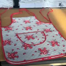 Avental P/ Cozinha Lavanderia Impermeável Matelado Com Bolso