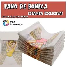 Kit 10 Panos De Boneca Discoteca Estampa Exclusiva Limpeza e Decoração na Cozinha 100% Algodão