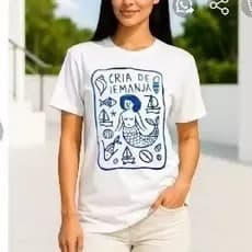 Camiseta Iemanjá Ana Paula BBB/ Umbanda/Candomblé Unisex Slim / 100%Algodão Estampada