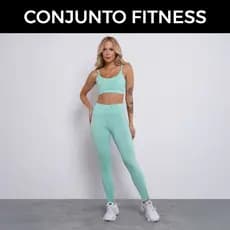 Conjunto Feminino Academia Top + Legging Cintura Alta Conforto e Segurança - Modelagem Slim