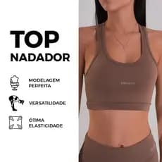 Top Fitness Nadador Confortável para Academia, Treino e Corrida – Alta Sustentação - Modelagem Slim