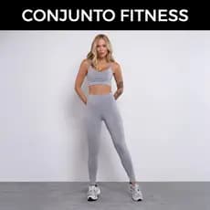 Conjunto Feminino Fitness Top + Calça Cintura Alta Treino Academia Alta Cobertura - Modelagem Slim