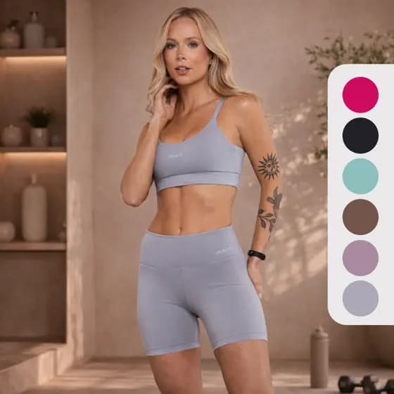 Shorts Fitness Feminino Tecido Premium ,Alta Compressão Encanto - Modelagem Slim
