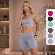 Shorts Fitness Feminino Tecido Premium ,Alta Compressão Encanto - Modelagem Slim