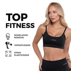 Top Fitness Feminino Alça Alta Compressão Conforto e Segurança Encanto - Modelagem Slim
