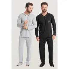 KIT 2 Pijamas Longo De Frio Masculino Adulto Premiun