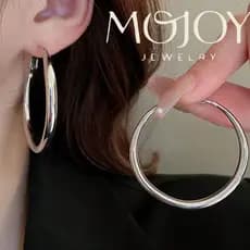 Exagerado único grande círculo brincos feminino luz luxo High-End brincos moda elegante simples brincos