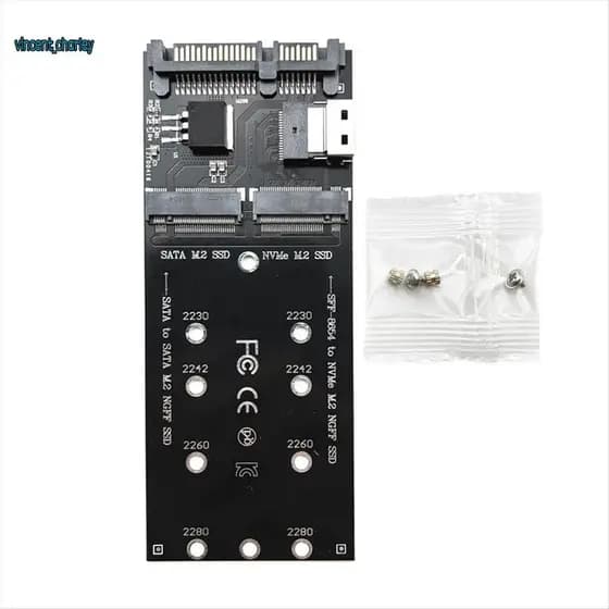 Adaptador SSD M2 M . 2 Ngff Para + M2 NVME Conversor SFF-8654 Placa De Expansão M2