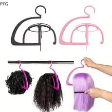 PFG Alta Qualidade Peruca Stands Plástico Chapéu Exibição Suporte Para Extensão Do Cabelo Perucas Roxo Cabide FG