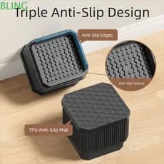 BLING Bed Lifts Risers , Almofada Redonda Antiderrapante Para Pés De Móveis , Lavagem Quadrada Ajustável Resistente | Su