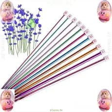 11 Pçs/Conjunto Agulha De Crochê Com Ganchos Cores Sortidas/Kit De Agulhas De Tricô De Alumínio Tunisiano Afegão