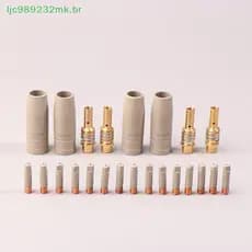 [MYBR] 9 Unidades 0.8/1.0/1.2 Mm Tocha MIG Suporte De Ponta De Bico De Gás Peças De Proteção De Soldagem 15AK Novo De Re