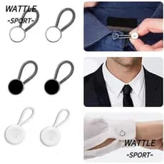 WATTLE 8 Peças Extensor De Botão De Colar , Expansores Camisas Elásticas De Metal , Pescoço