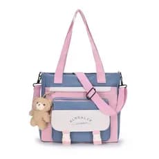 Bolsa Transversal Fofa Bag de Ombro Coreana/Japonesa Kit Escolar Infantil Colorido + Ursinhoa