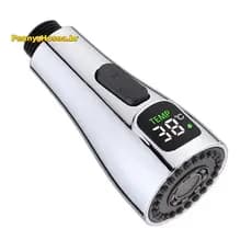 [Vendas Quentes P] Cabeça De Torneira De Cozinha LED Bico De Substituição Água Giratória Digital Pull-Out