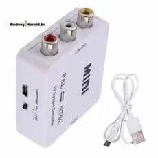 🎀Conversor De Sistema De TV Bidirecional Mini PAL NTSC De 1 Peça Switcher Vídeo Branco Para Conexão Co