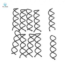 10 Pçs 1 Conjunto Espiral Parafuso Pino Grampo De Cabelo Torção Barrette (Preto)