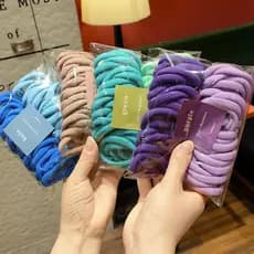 Kit 150 Xuxinhas Elástico de Cabelo Diversas Cores para Adultos e Crianças