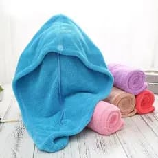 Toalha microfibra Para Seca Cabelo Rapido Com BotãO Antifrizz Grande Toalha MáTo pronto entregar
