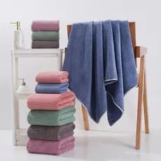 Kit 2 Conjunto Toalha De Banho e rosto Grande 140 x 70 Cm Alta Absorção Viagem Natação Academia Praia Seca Rápido MDL02