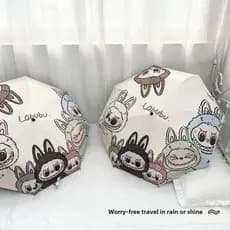Guarda-Chuva Infantil estampado Labubu Com Aproximadamente 65 Cm