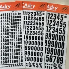 Decadry Números / Letras transferíveis 7mm 8mm 12mm 18mm  modelos diferentes