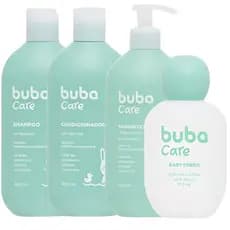 Kit Shampoo, Condicionador, Sabonete líquido e Colônia Buba 400ml+400ml+100ml