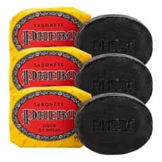 Kit 3 Sabonetes Barra de Glicerina Phebo Odor de Rosas 90g Cada
