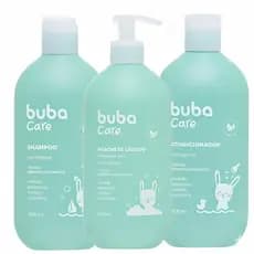 Kit Buba Care Bebê 400ml - Shampoo, Condicionador e Sabonete Líquido Infantil