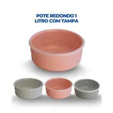 Pote Redondo 1L com Tampa