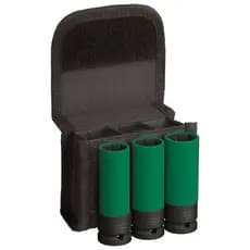 Jogo De Soquete Impacto Verde 17 19 21mm Encaixe 1/2 Bosch